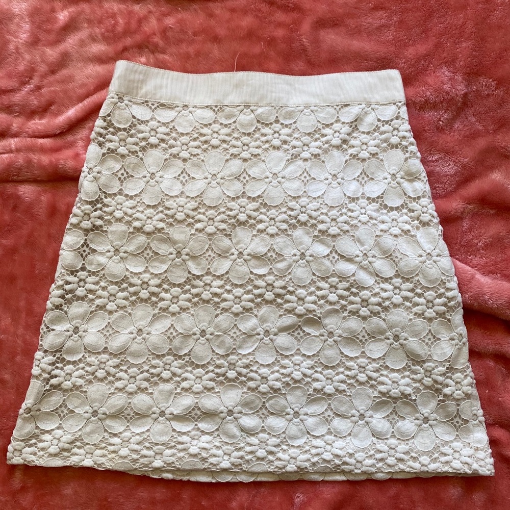 Lace floral skirt